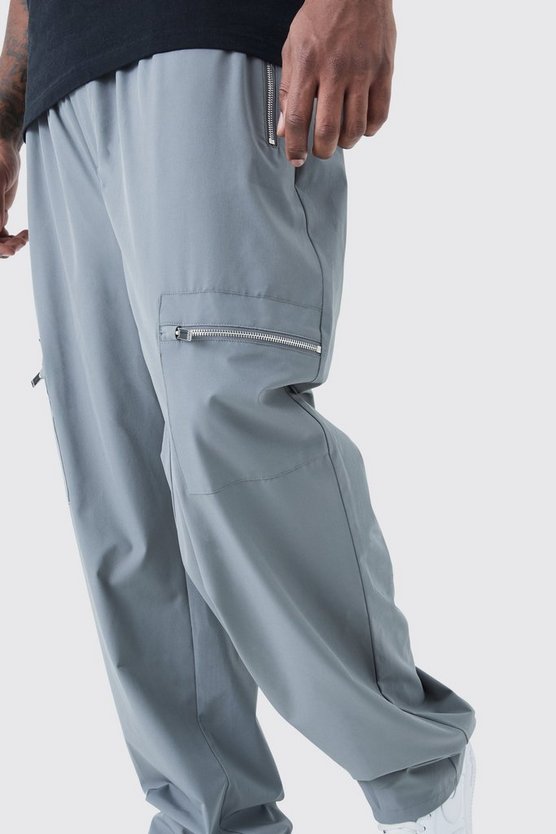 Plus Utility-Cargohose mit elastischem Bund