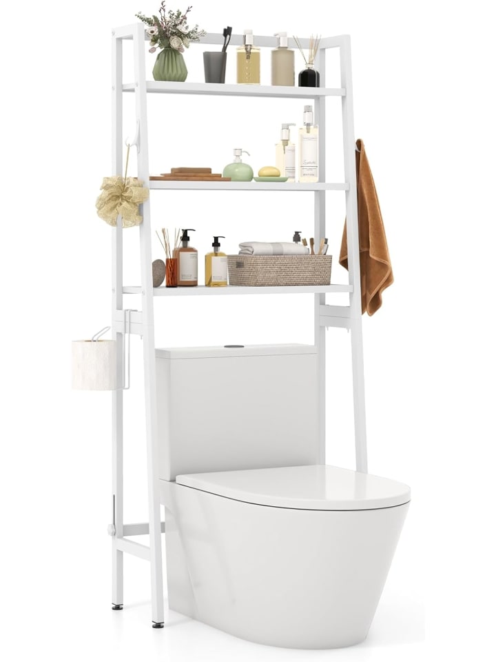 COSTWAY Toilettenregal 65x28x159cm in Weiß günstig kaufen onesize