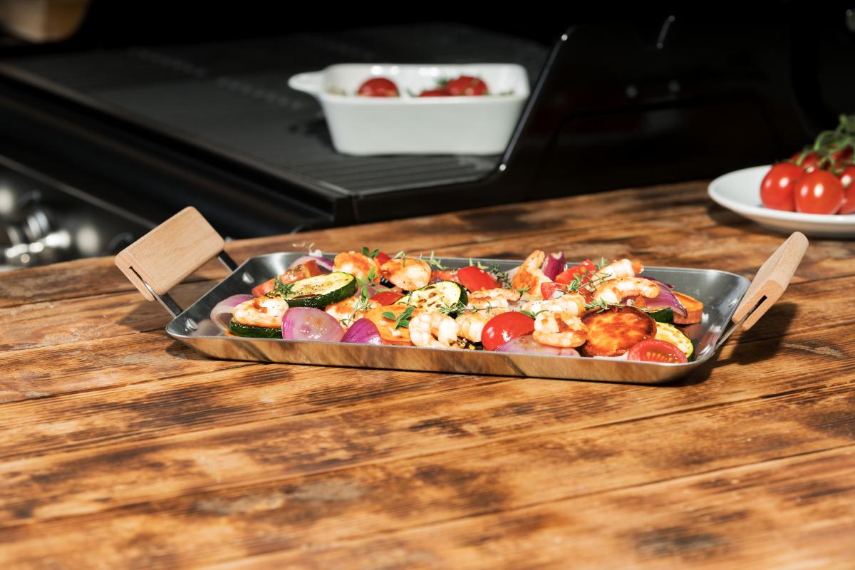 Hecht Grillschale Padella mit Holzgriffe