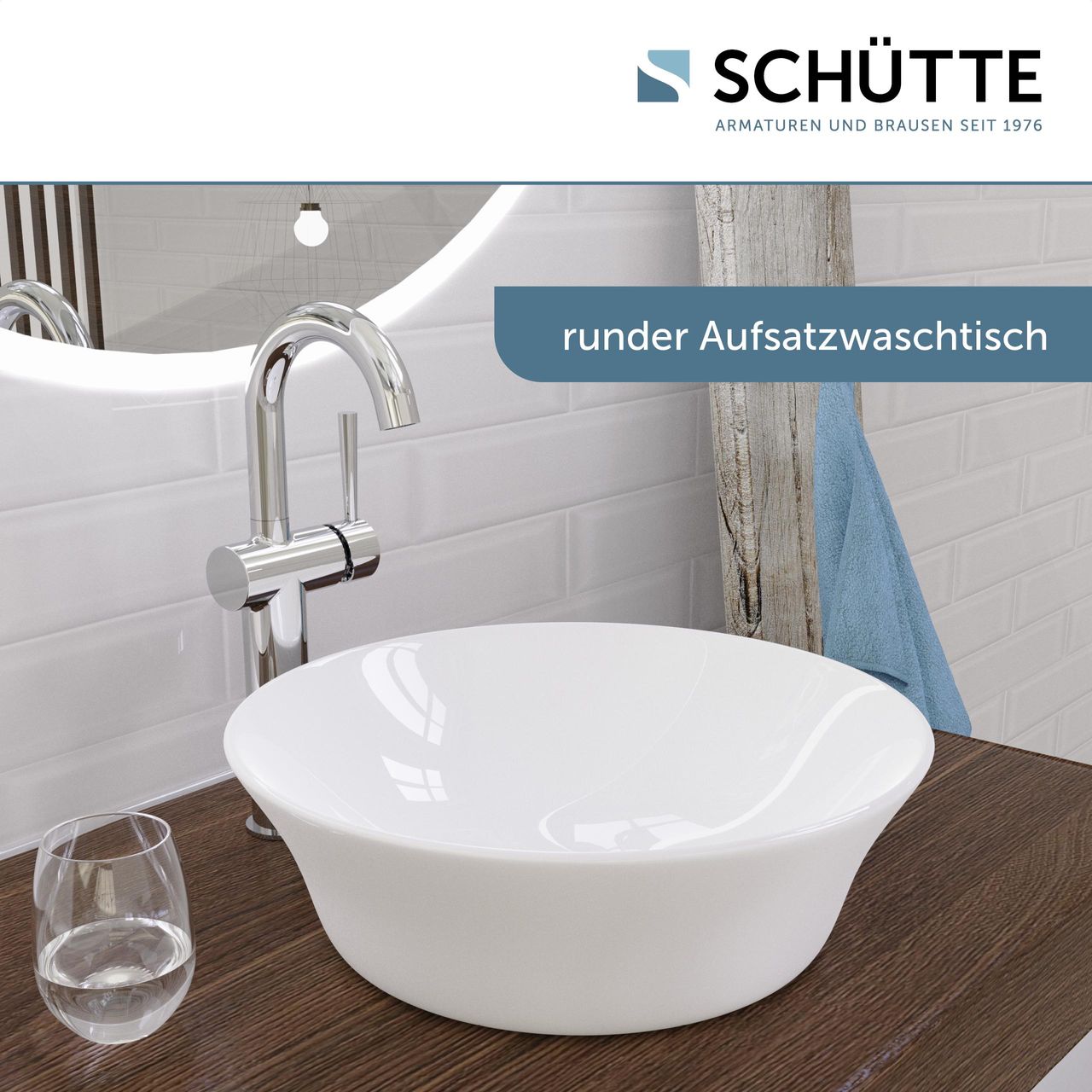 Schütte Aufsatzwaschbecken TASSONI BOWL, freistehendes Waschbecken 40 cm