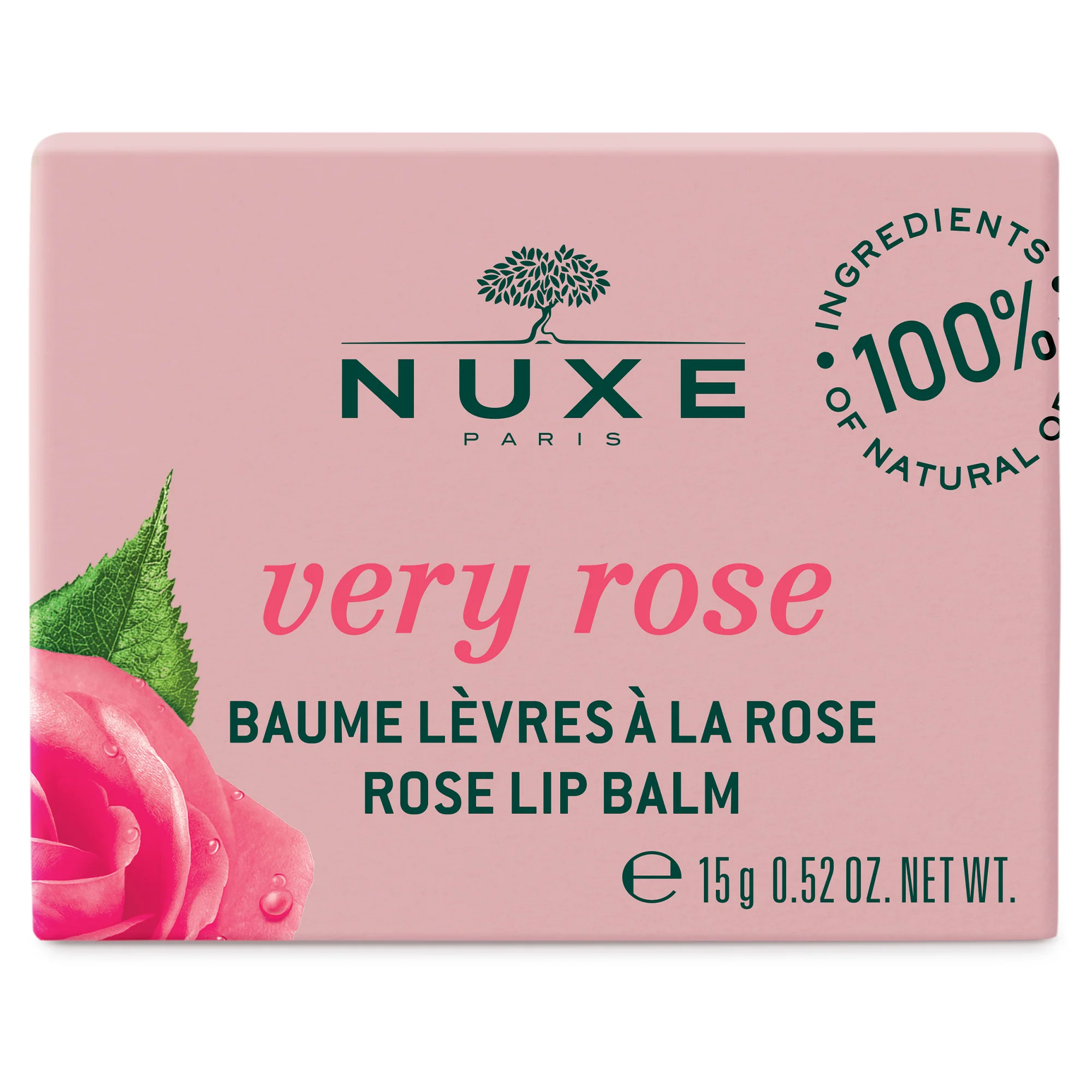 Bálsamo labial hidratante Very Rose con rosa - Bálsamo labial