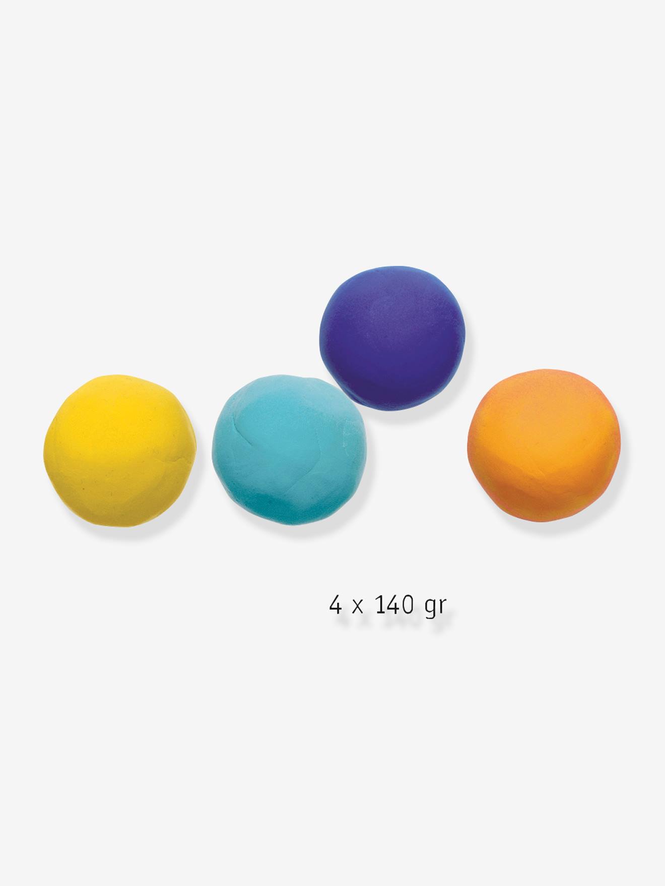 4 pots de pâte à modeler nature DJECO multicolore