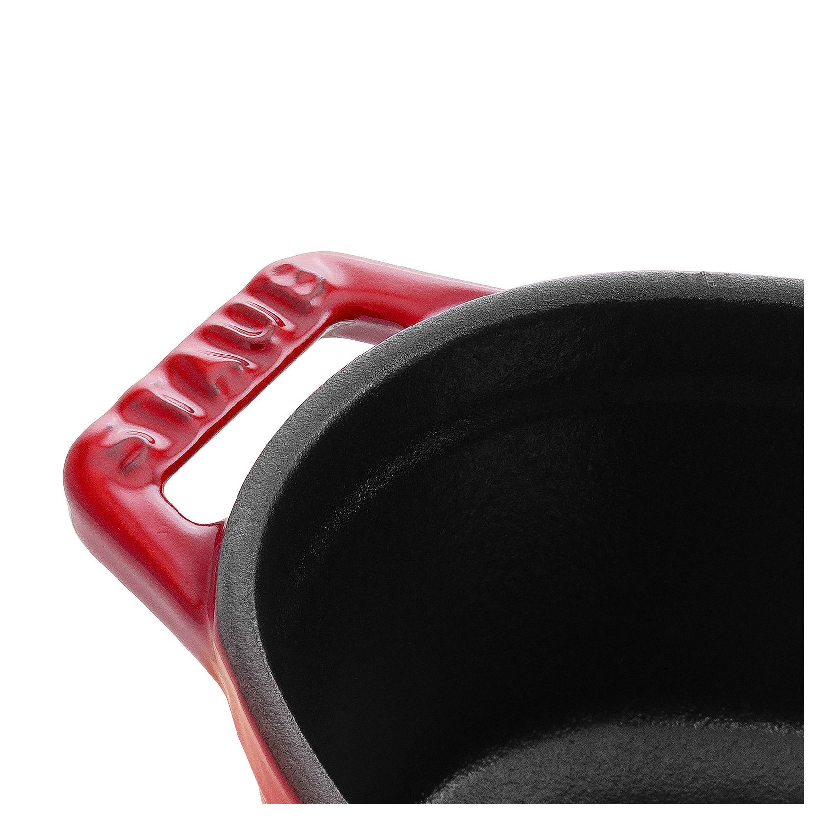Mini Cocotte 11 cm, oval, Kirsch-Rot, Gusseisen