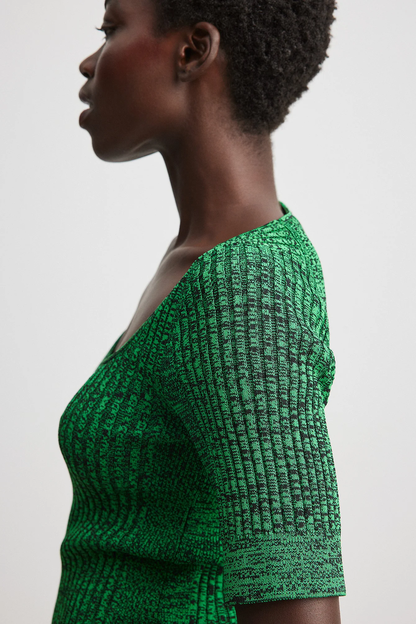 Kurzärmeliges Stricktop