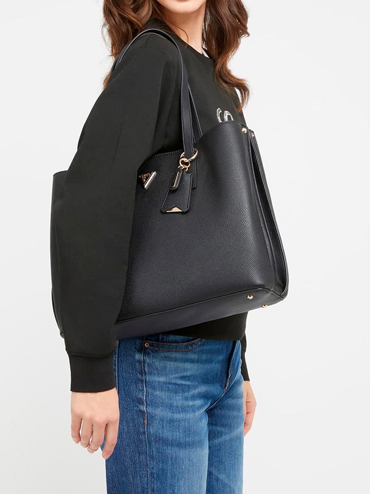 Guess Schultertasche in Schwarz - (B)37 x (H)29 x (T)11 cm günstig kaufen onesize