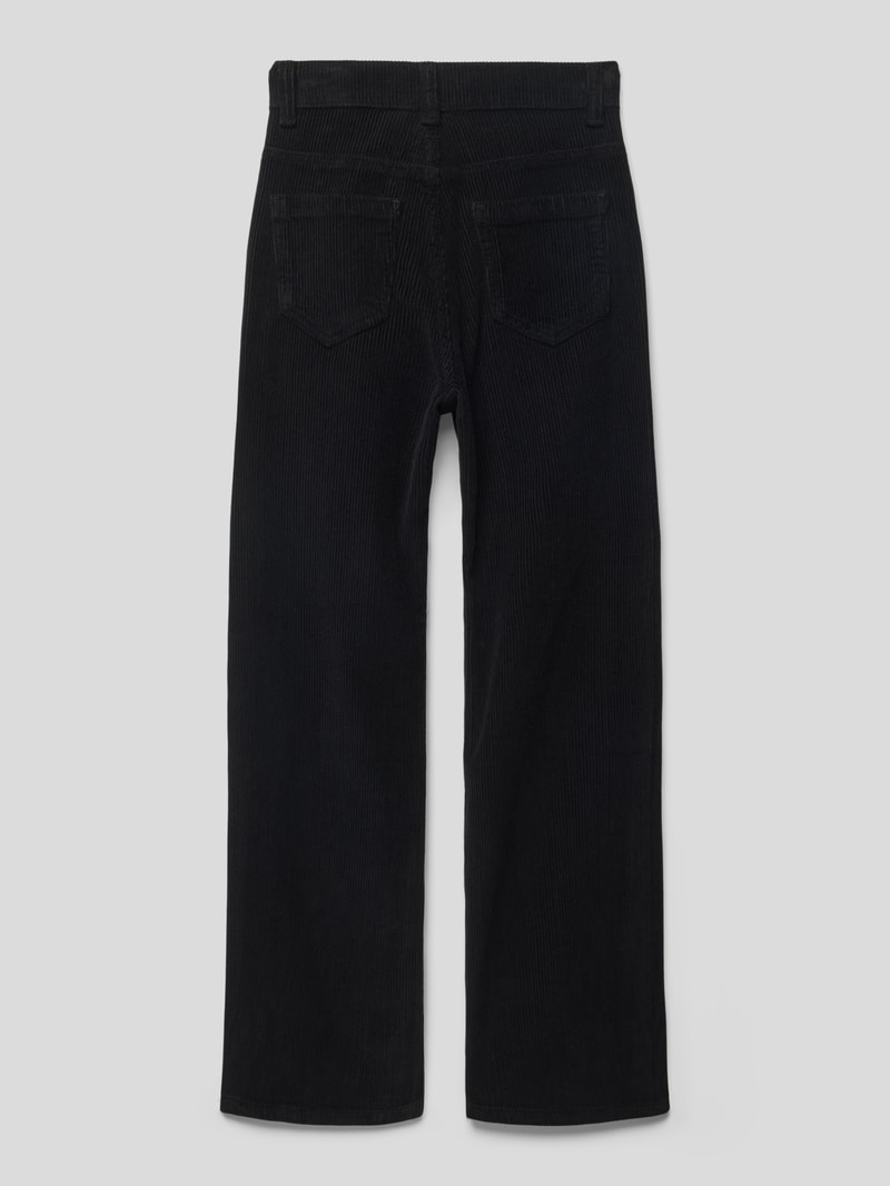 Cordhose mit Knopfverschluss Modell 'NORMAL' in schwarz
