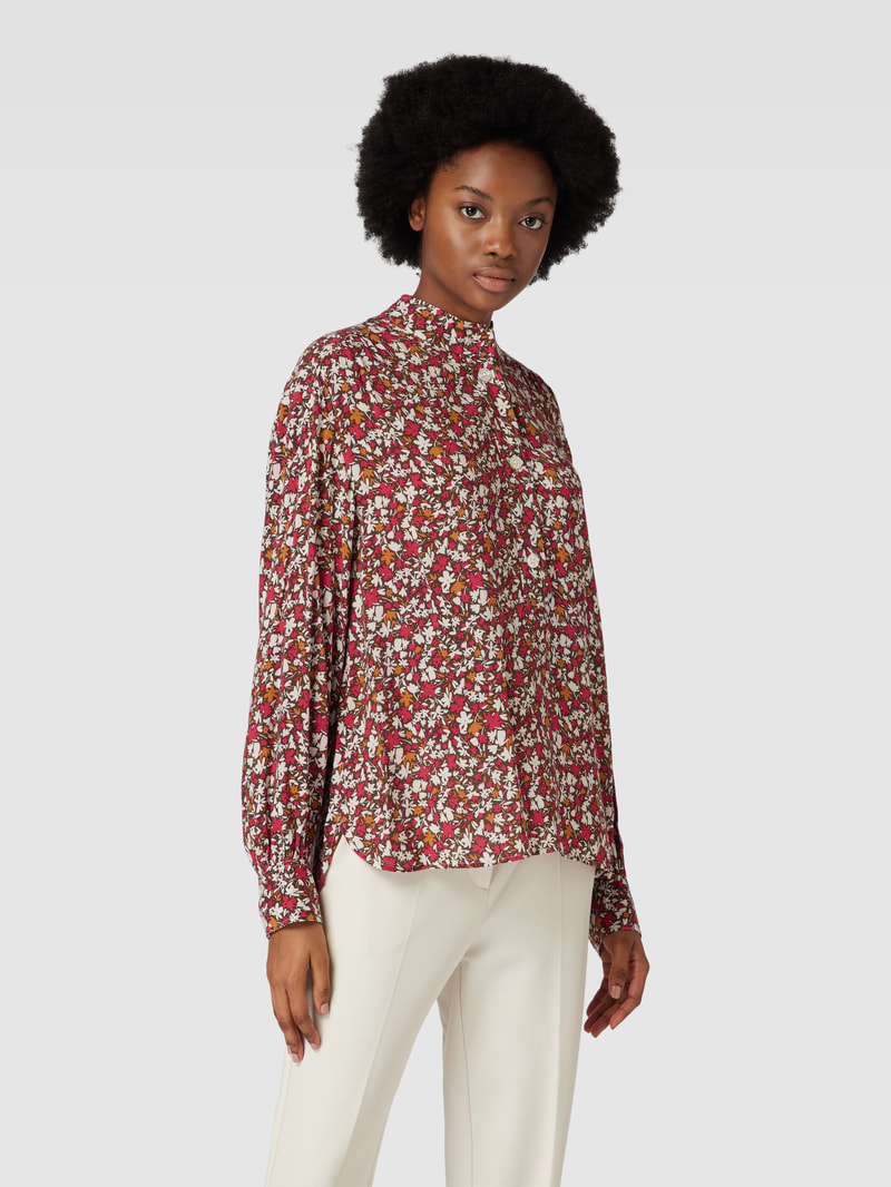 Bluse mit floralem Muster aus Viskose Modell 'STYLE.VIV' in sand