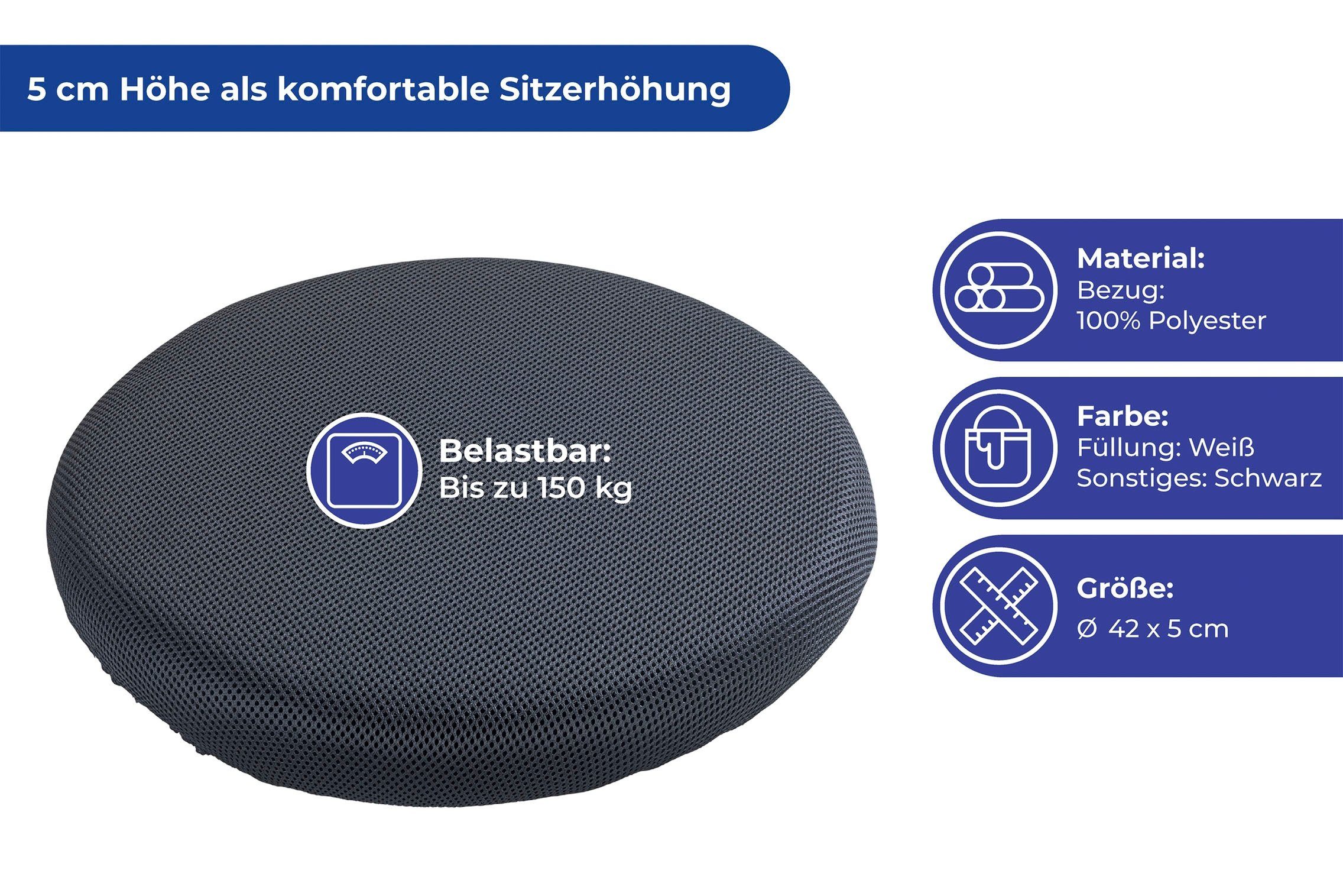 Maximex Drehkissen Orthopädisches Visco-Drehkissen, 360°, belastbar bis 150 kg