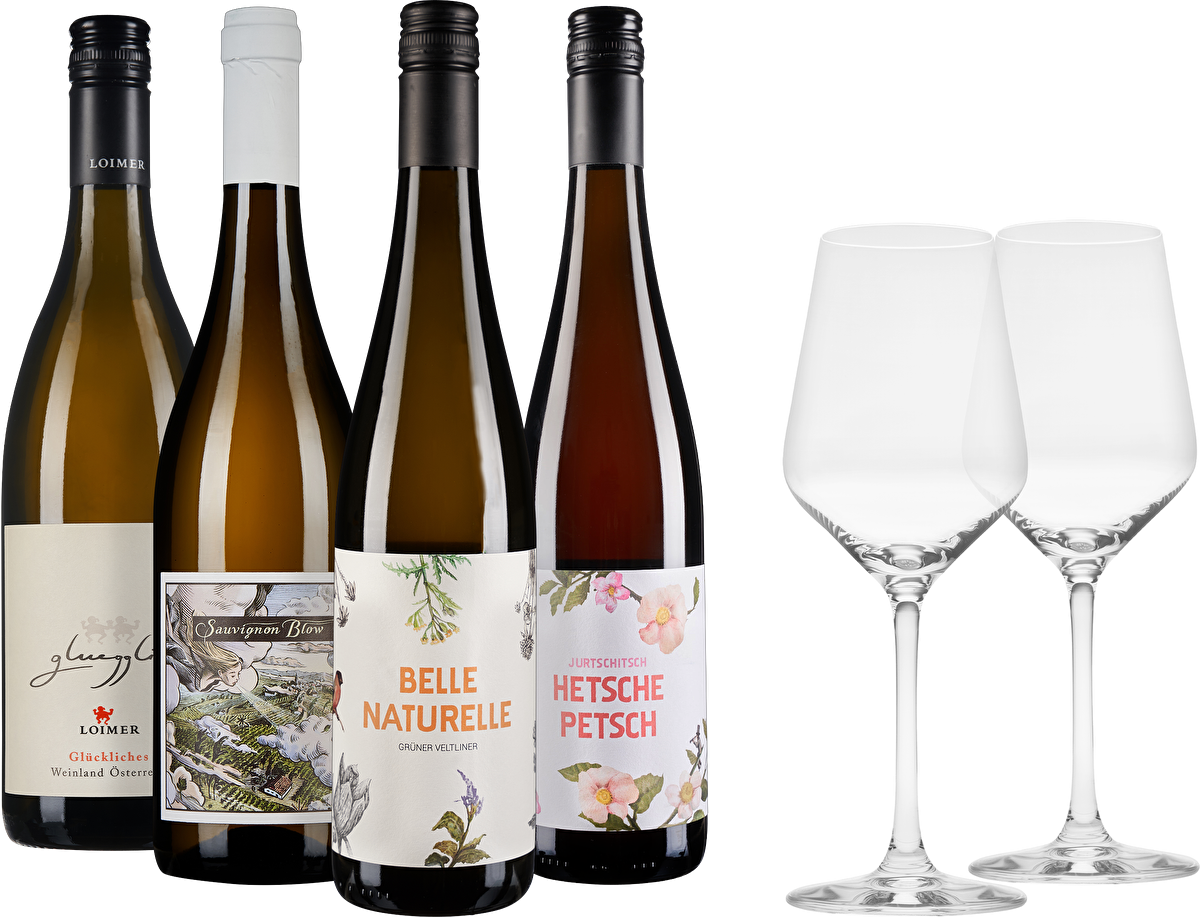 Natural Wine Probierpaket + 2 Gläser gratis