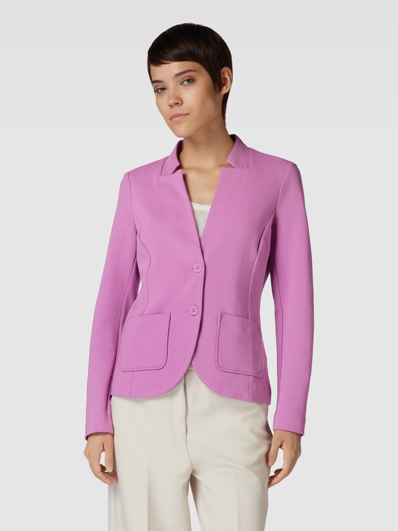 Blazer in unifarbenem Design mit Eingrifftaschen in mauve