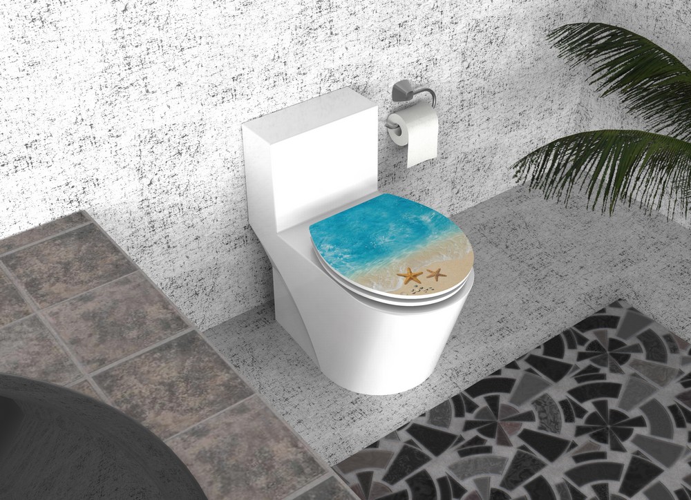 K&H Sanitary Duschwell MDF WC-Sitz PET - Strandmuschel