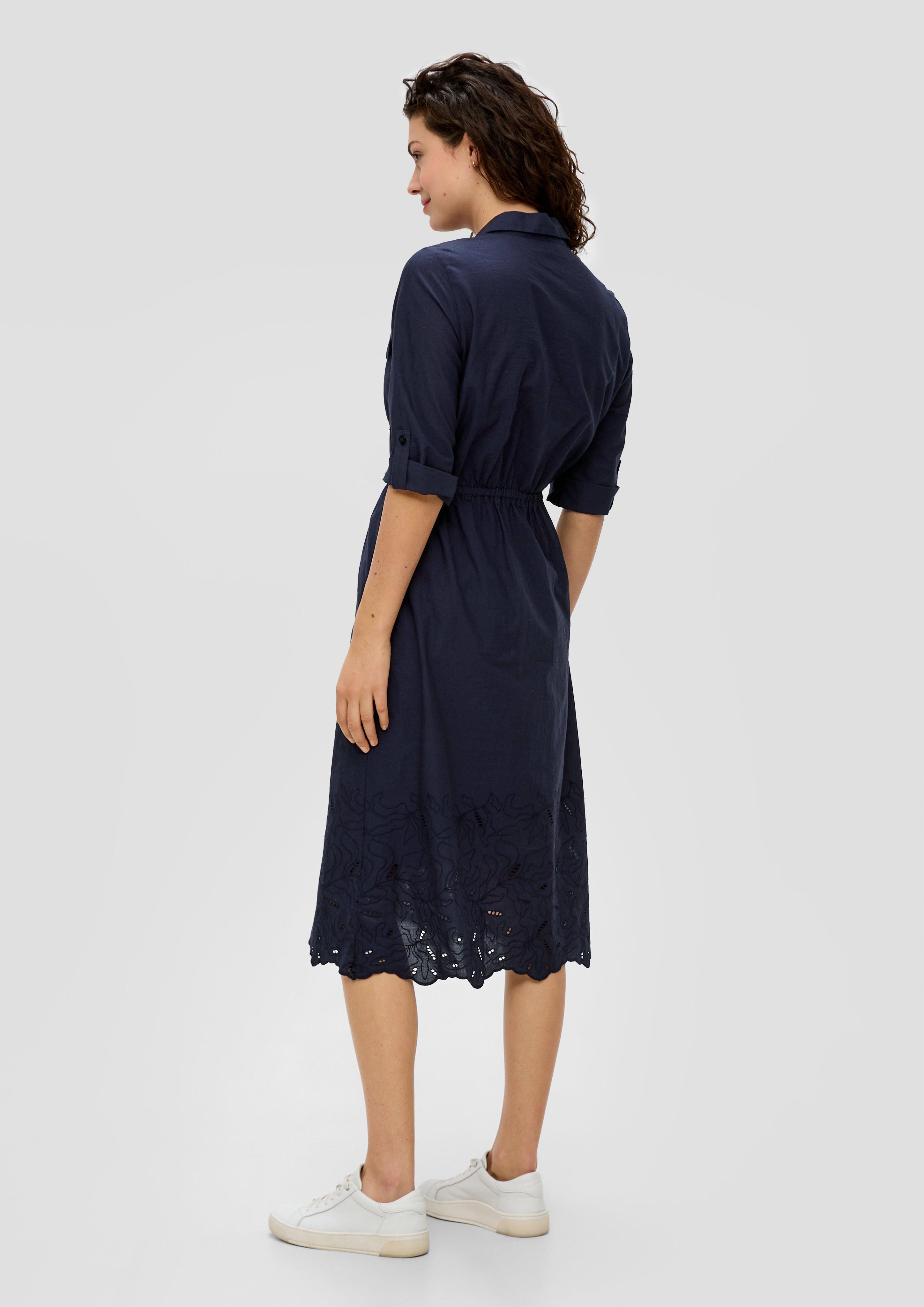 Langes Hemdkleid mit Broderie Anglaise  2144758-5959