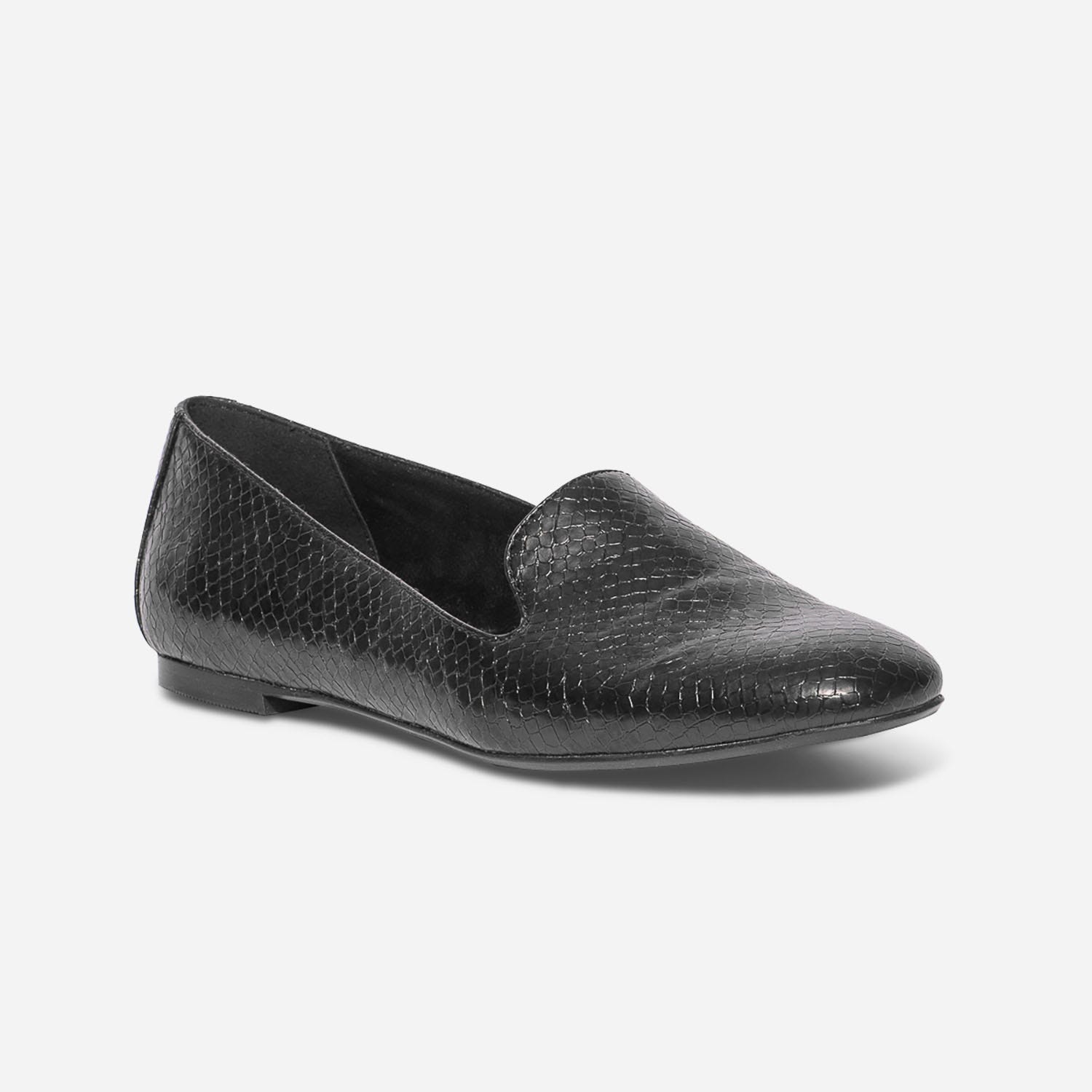 Slipper noir embossé python