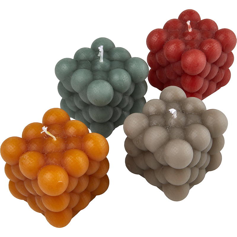 Lys 6,5 cm kube boble