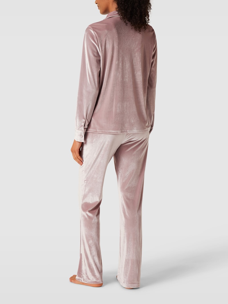 Pyjama mit Label-Stitching Modell 'CATE' in beige