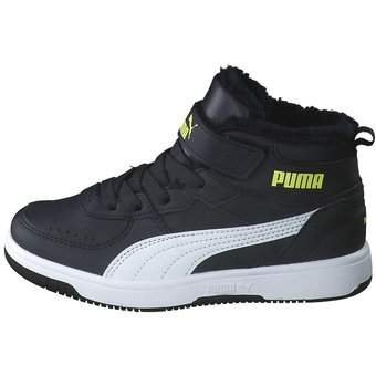 PUMA Rebound Joy Fur PS Sneaker in schwarz