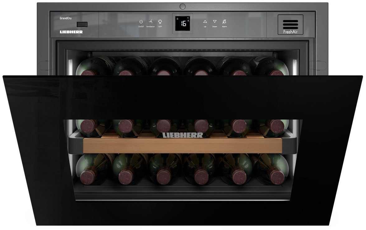 Liebherr Einbauweinkühlschrank WKEgb 582 GrandCru, für 18 Standardflaschen á 0,75l,FreshAir Aktivkohlefilter, Kindersicherung