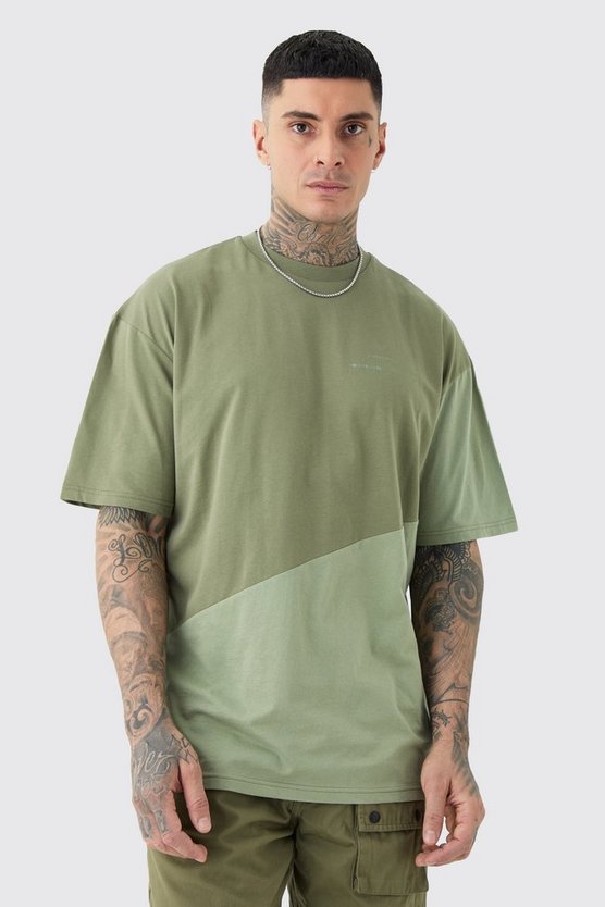 Tall Oversize Colorblock T-Shirt