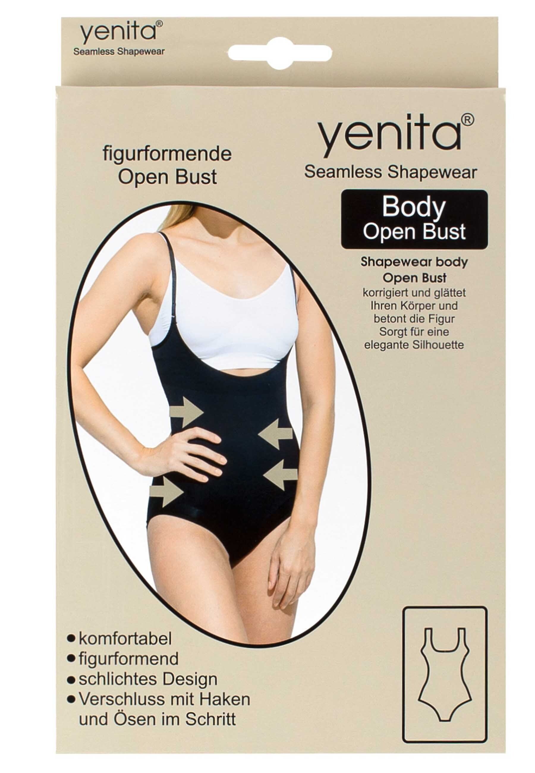 Yenita® Shaping-Body Seamless mit freien Brustbereich und Shapingeffekt