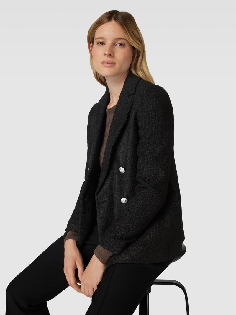 Blazer mit Pattentaschen in schwarz
