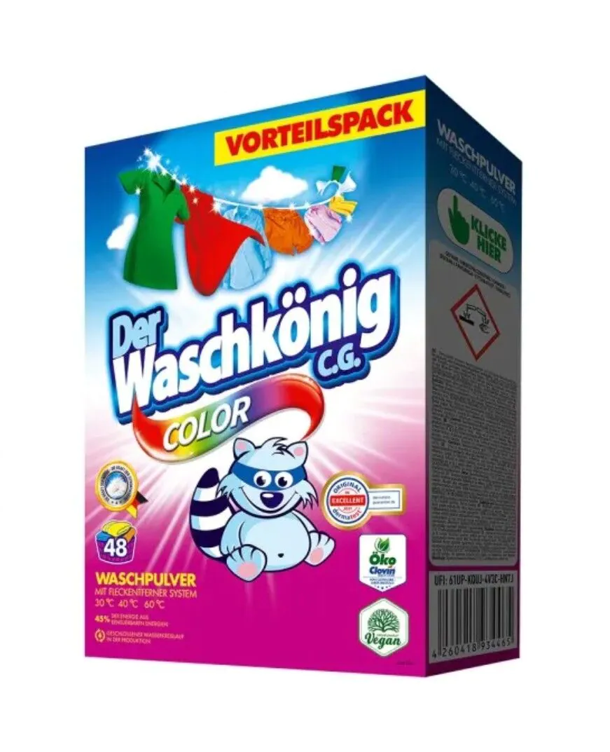Skalbimo milteliai Der Waschkonig CG Color, 2,88 kg