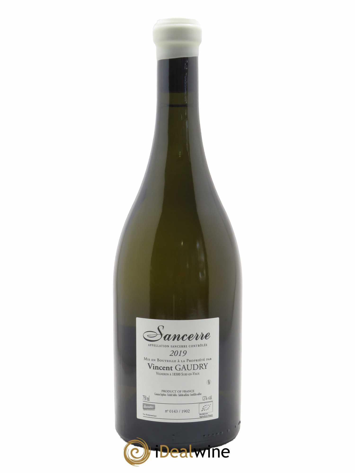 Sancerre A mi-chemin Vincent Gaudry  2019 - Lot de 1 Bouteille