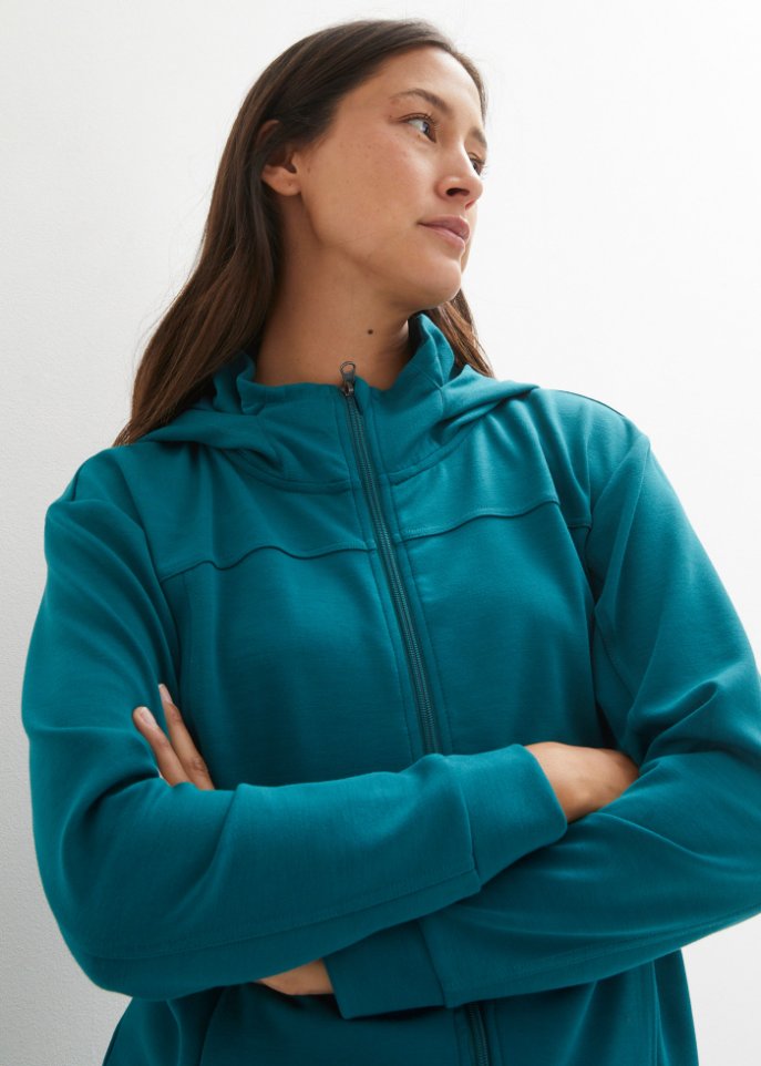 Ultrasofte Kapuzen-Sweatjacke mit Modal