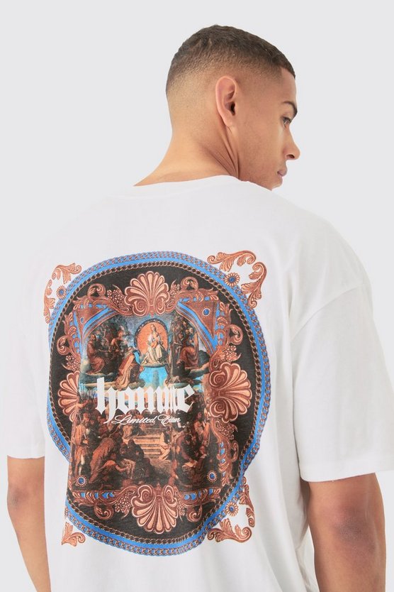 Oversize T-Shirt mit Renaissance Print