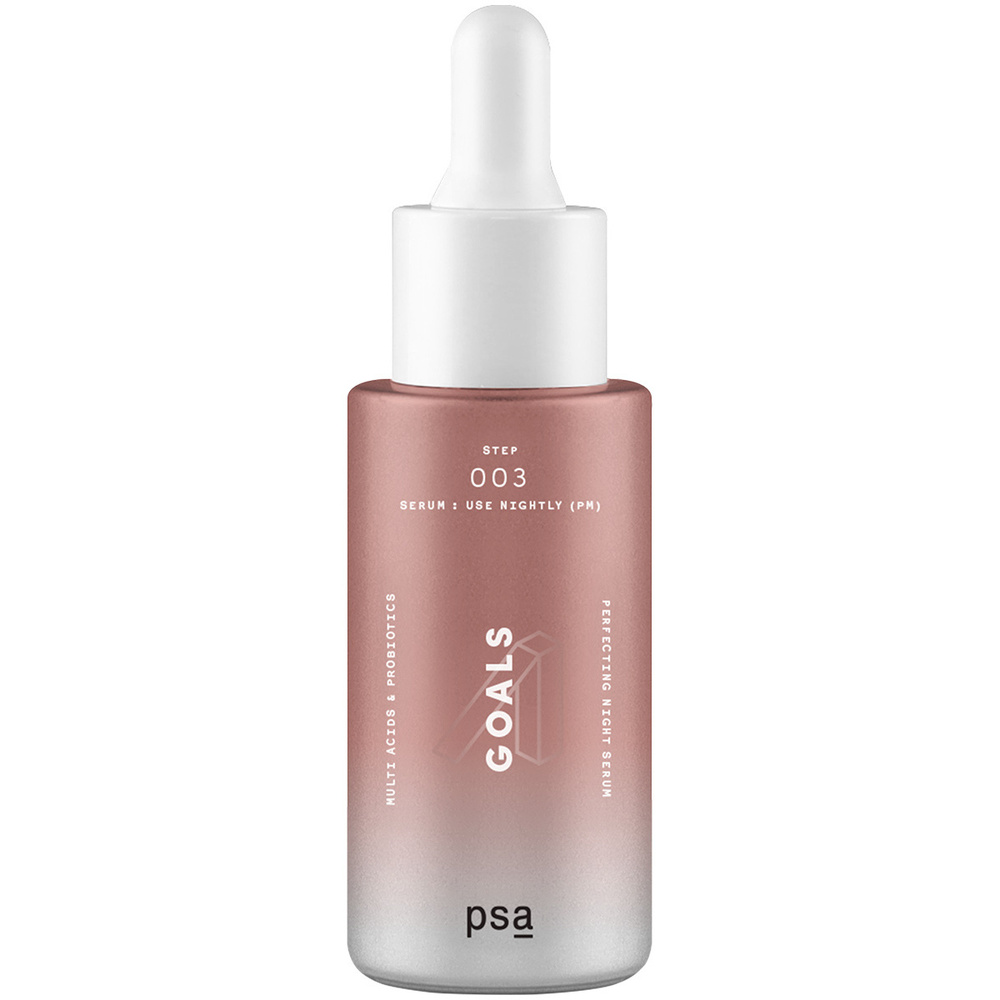 PSA Skin Goals Multi Acids & Probiotics Perfecting Night Serum Soin anti acné