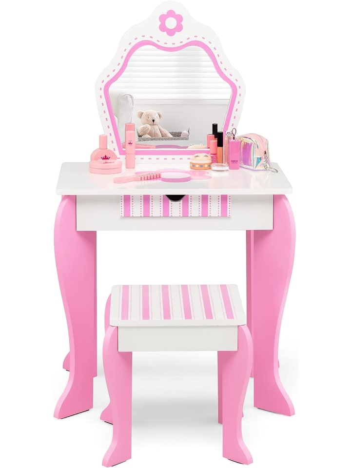 COSTWAY 2 in 1 Schminktisch in Rosa günstig kaufen 49 cm