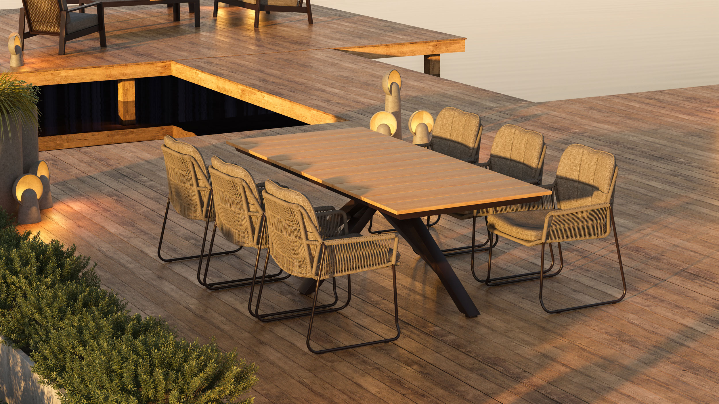 TIERRA OUTDOORKufensessel Garten stapelbar