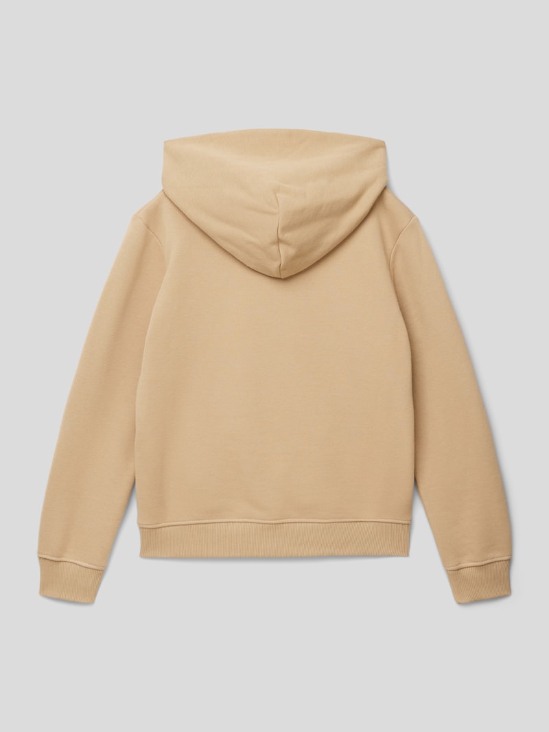Hoodie mit Label-Details in camel