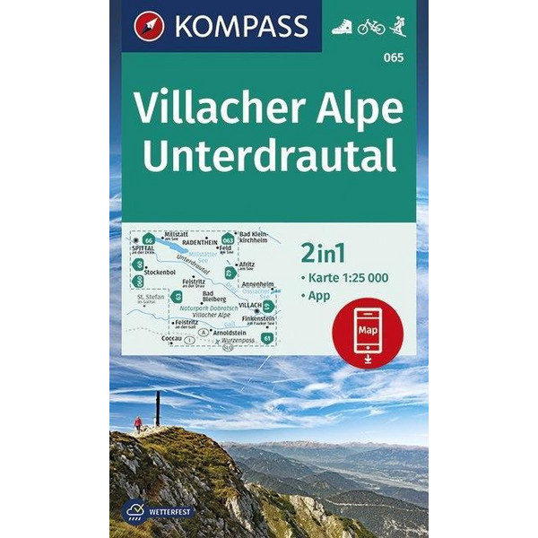 Villacher Alpe, Unterdrautal 1:25 000 - Wanderkarte