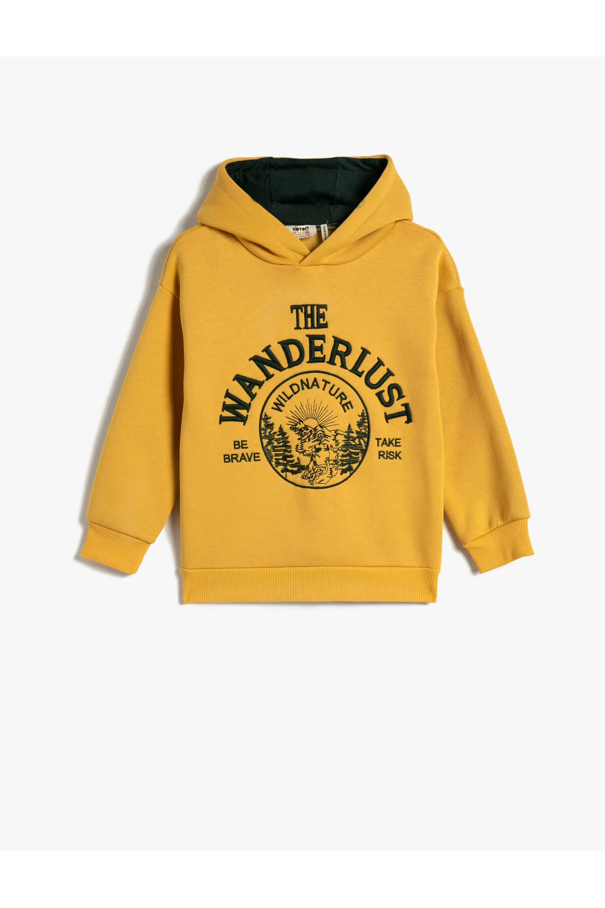 Koton  Kapuzenpullover, erhabene Stickerei, detaillierte Langarm-Baumwolle