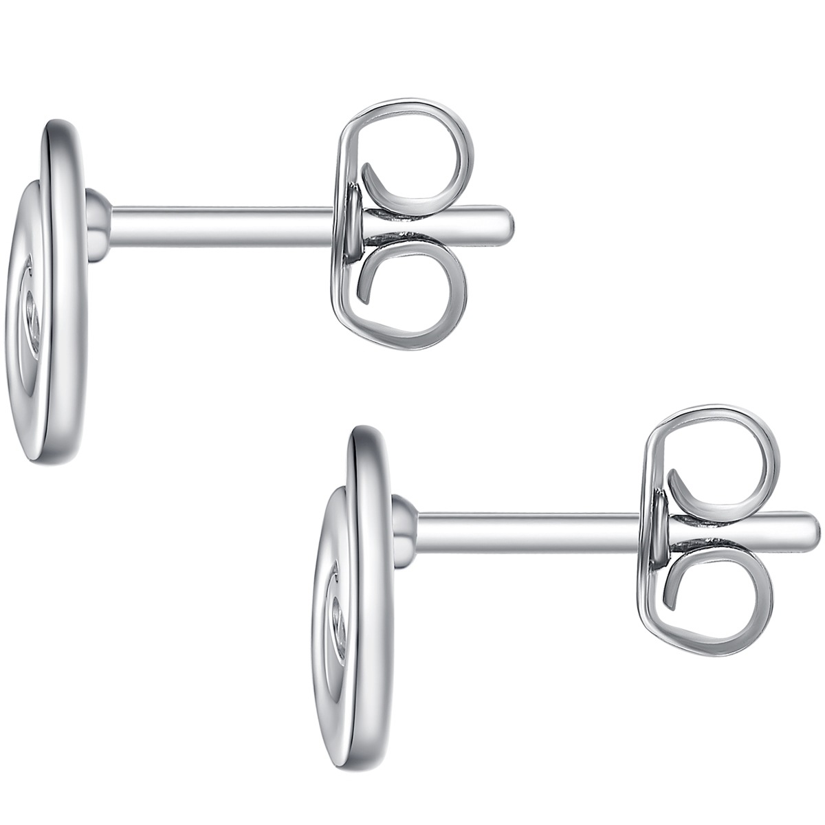 Diamant-Ohrstecker Sterling Silber Diamant in Silber