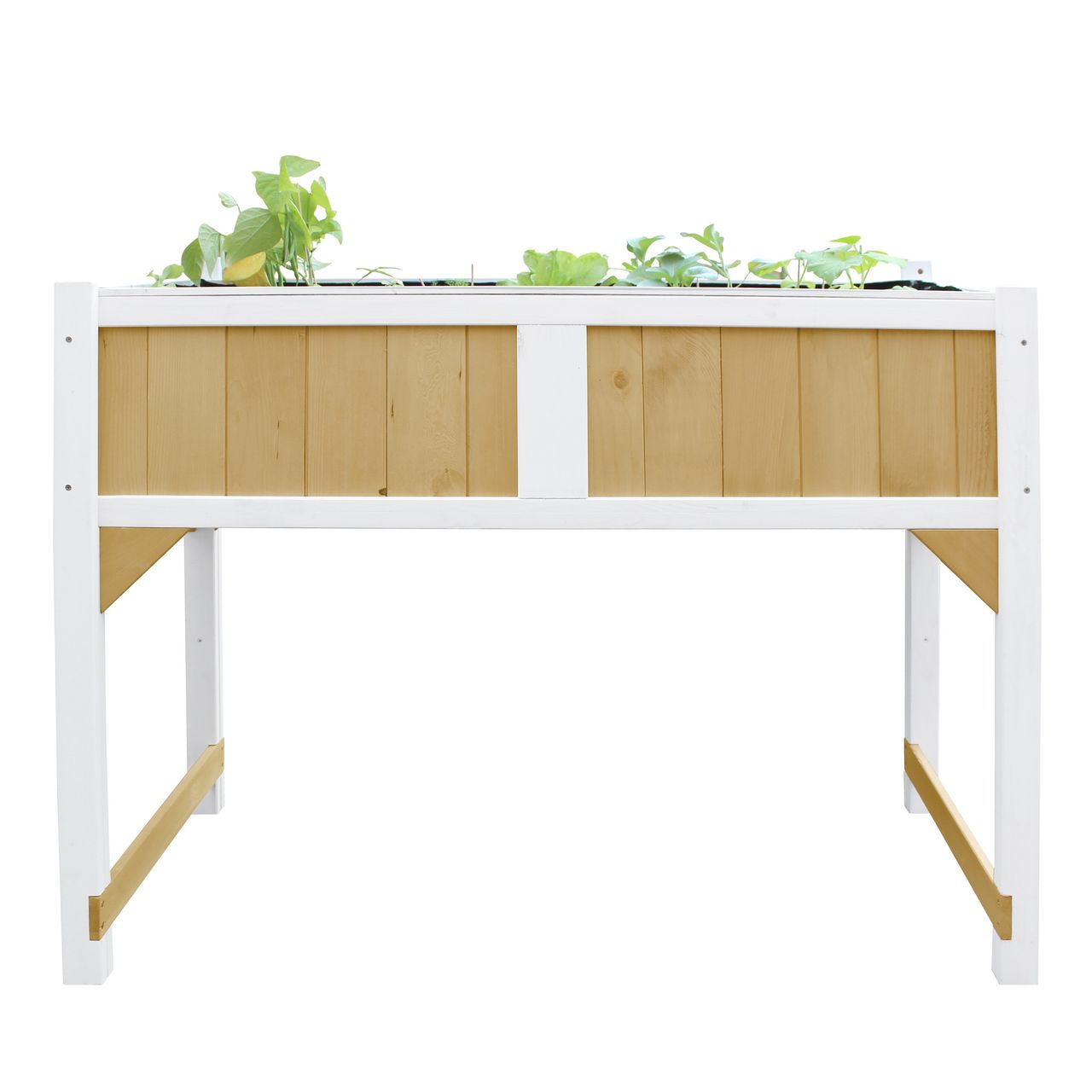 AXI Hochbeet mit gartenvlies Braun/Weiß