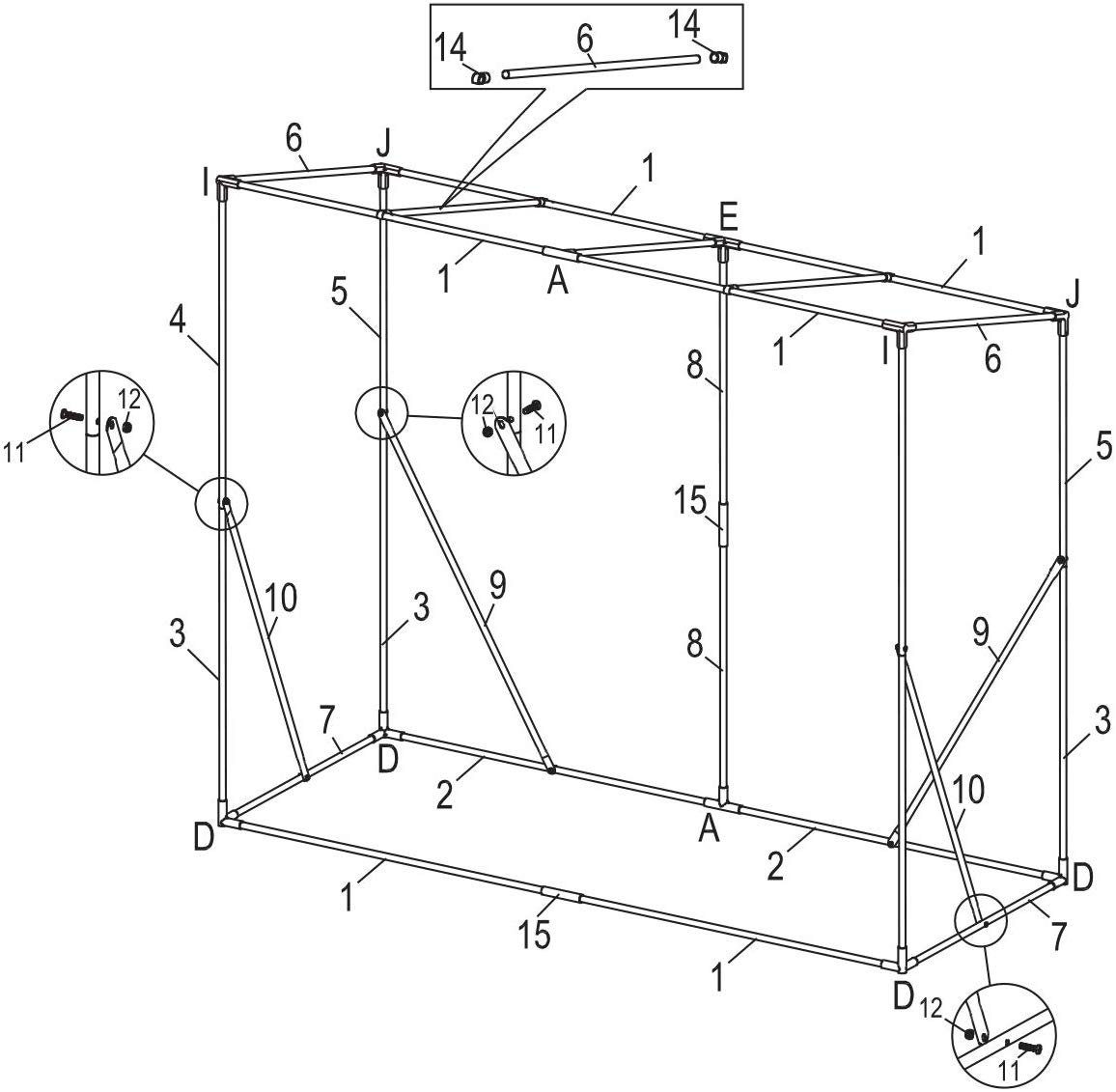 Sekey Gewächshaus Schrägdach Foliengewächshaus Tomatenhaus Begehbares Tomatengewächshaus, 200x77x146/169cm, 140g/m² PE Plane Wasserdicht Wetterfest Pflanzenhaus