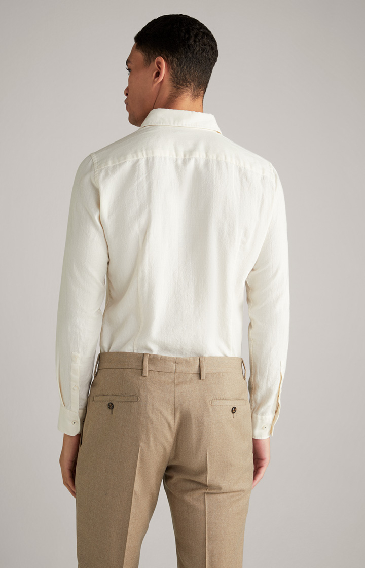 Wollflanell-Hemd Pai in Offwhite