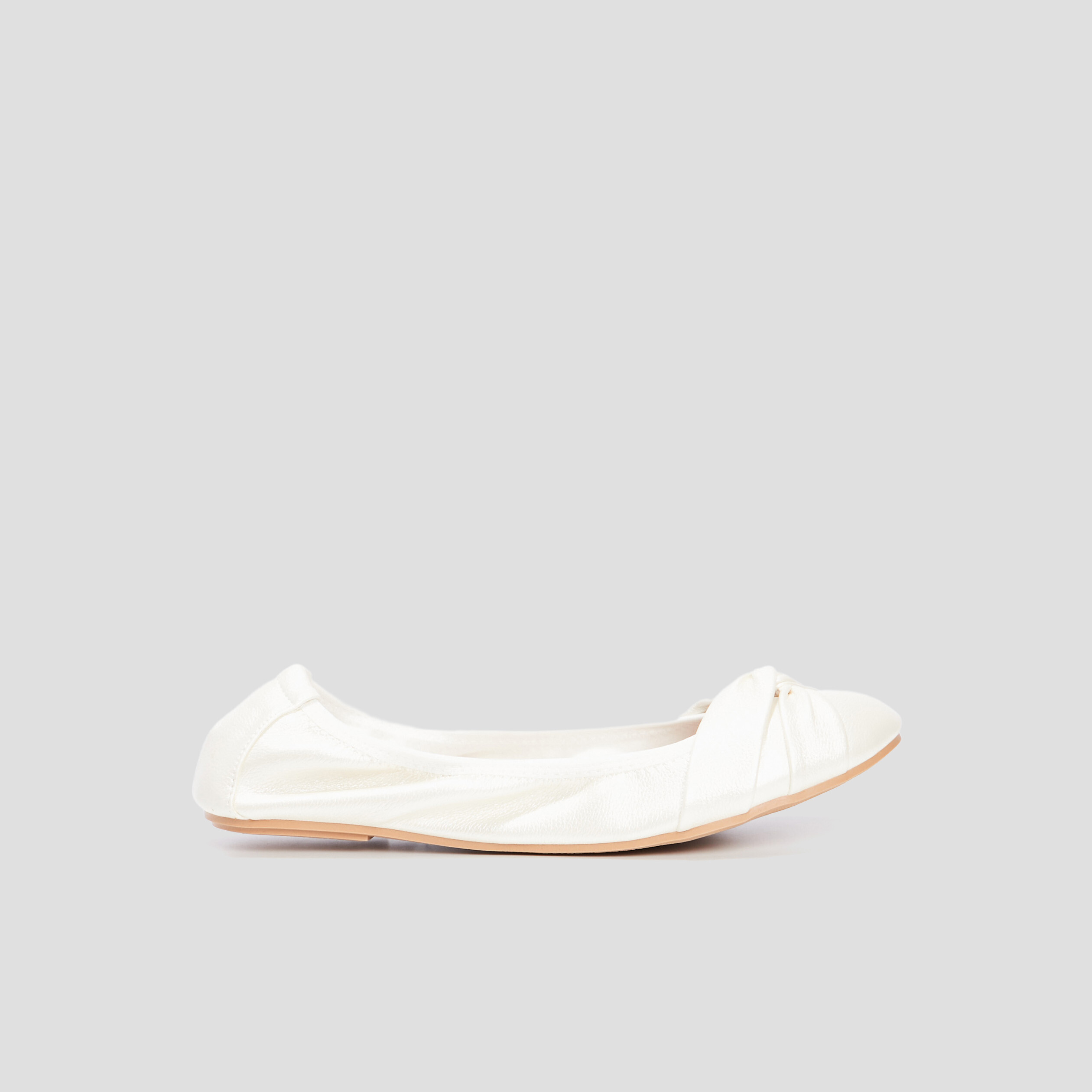 Ballerines effet noué blanc femme | La Halle