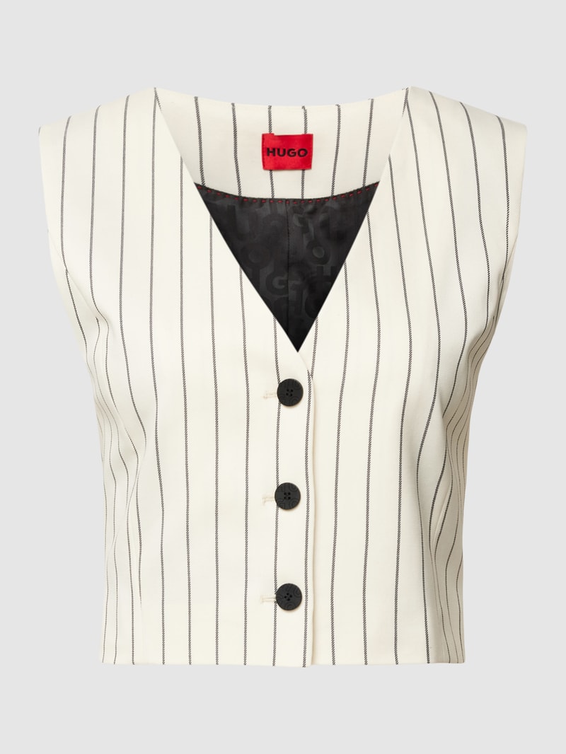 Cropped Weste aus Viskose-Mix Modell 'AURIS' in offwhite