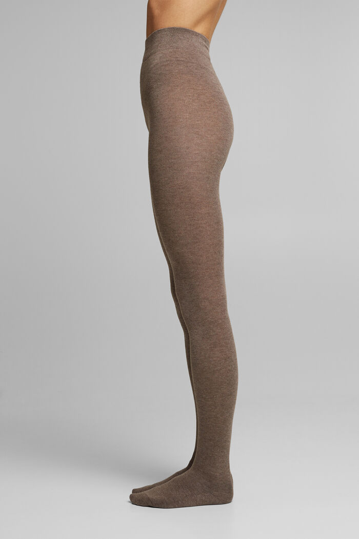 Mit Wolle: Strumpfhose in Melange-Optik