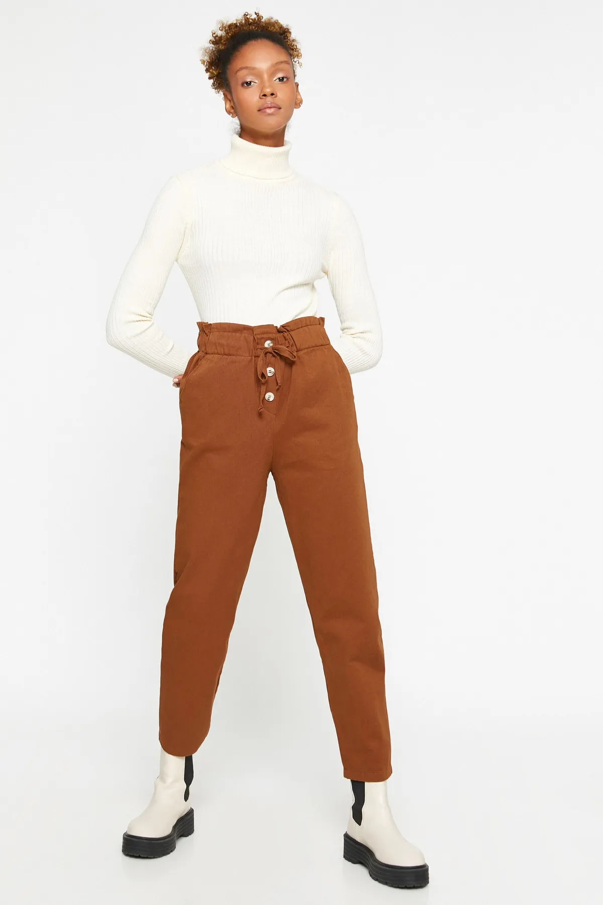 Koton  Hellbraune Damenjeans 3WAL40108IW
