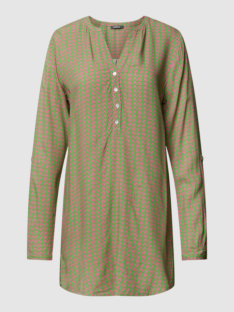 Blusenshirt mit Allover-Muster in pink