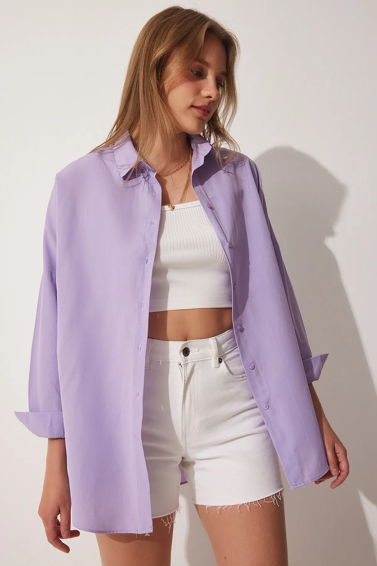 Happiness İstanbul  Hemd - Rosa - Oversized