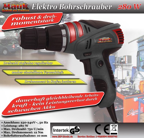 MAUK Elektro Bohr Schrauber 10 mm