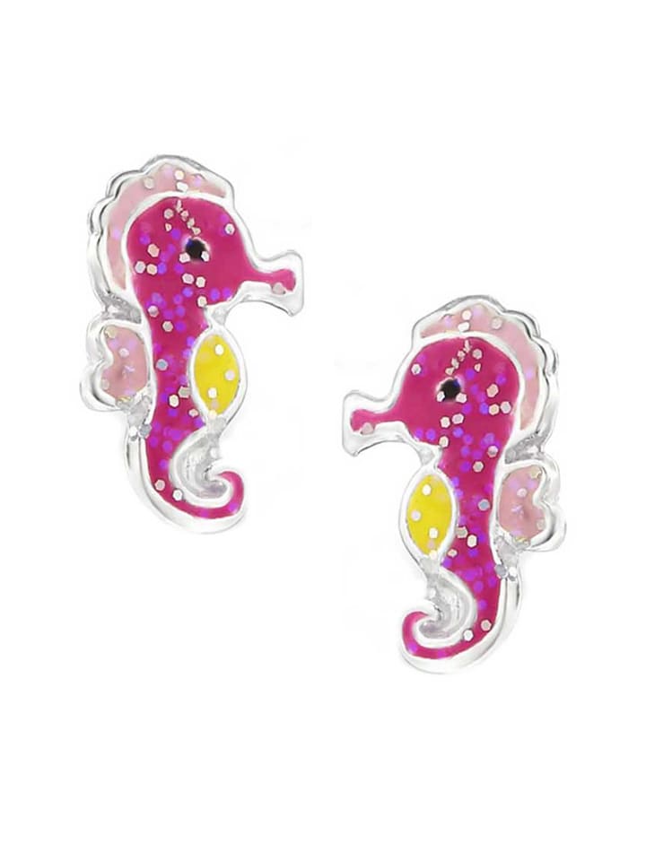 schmuck23 Ohrringe 925 Silber Seepferdchen in Pink günstig kaufen onesize