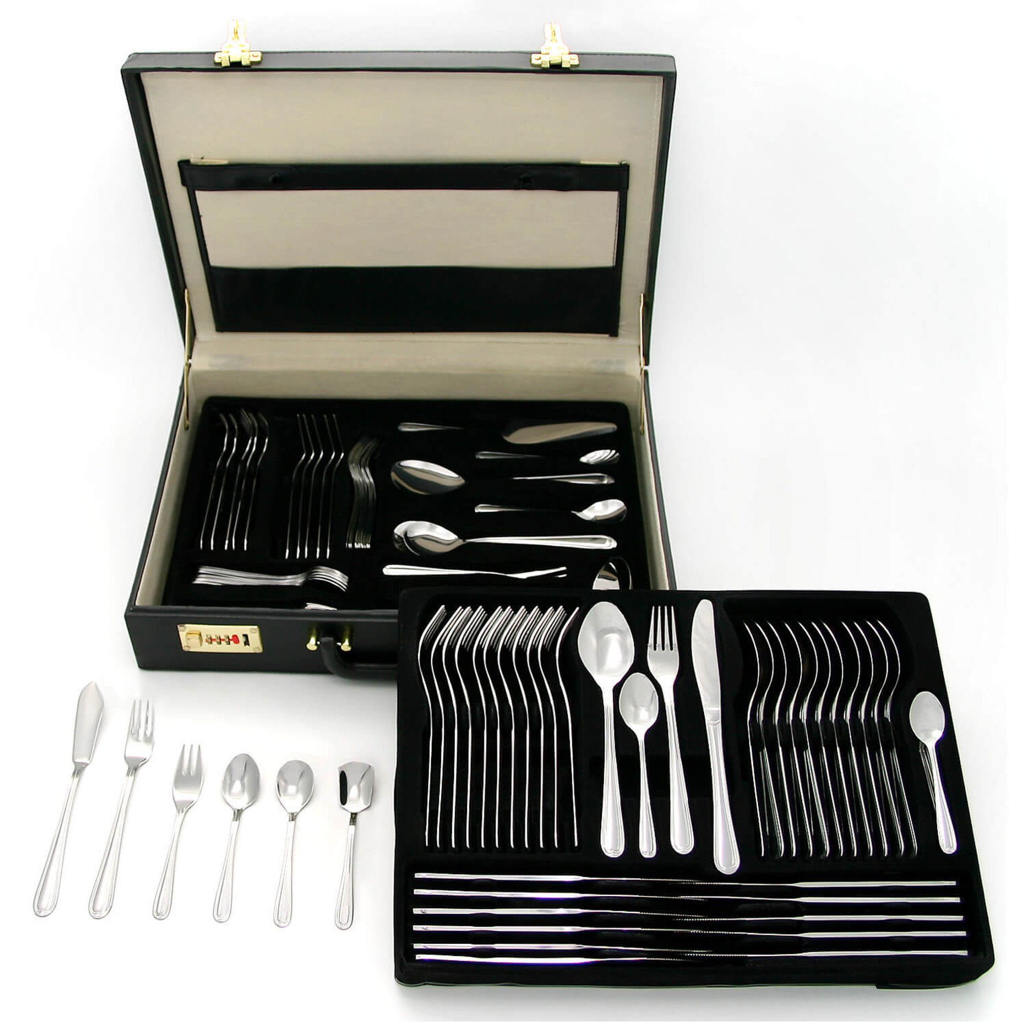 GRÄWE Besteck-Set GRÄWE Besteckkoffer 100-tlg. für 12 Personen, Serie SALZBURG