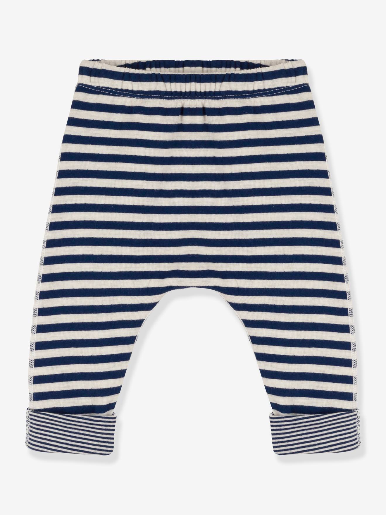 Petit Bateau Wattierte Baby Ringelhose PETIT BATEAU - blau