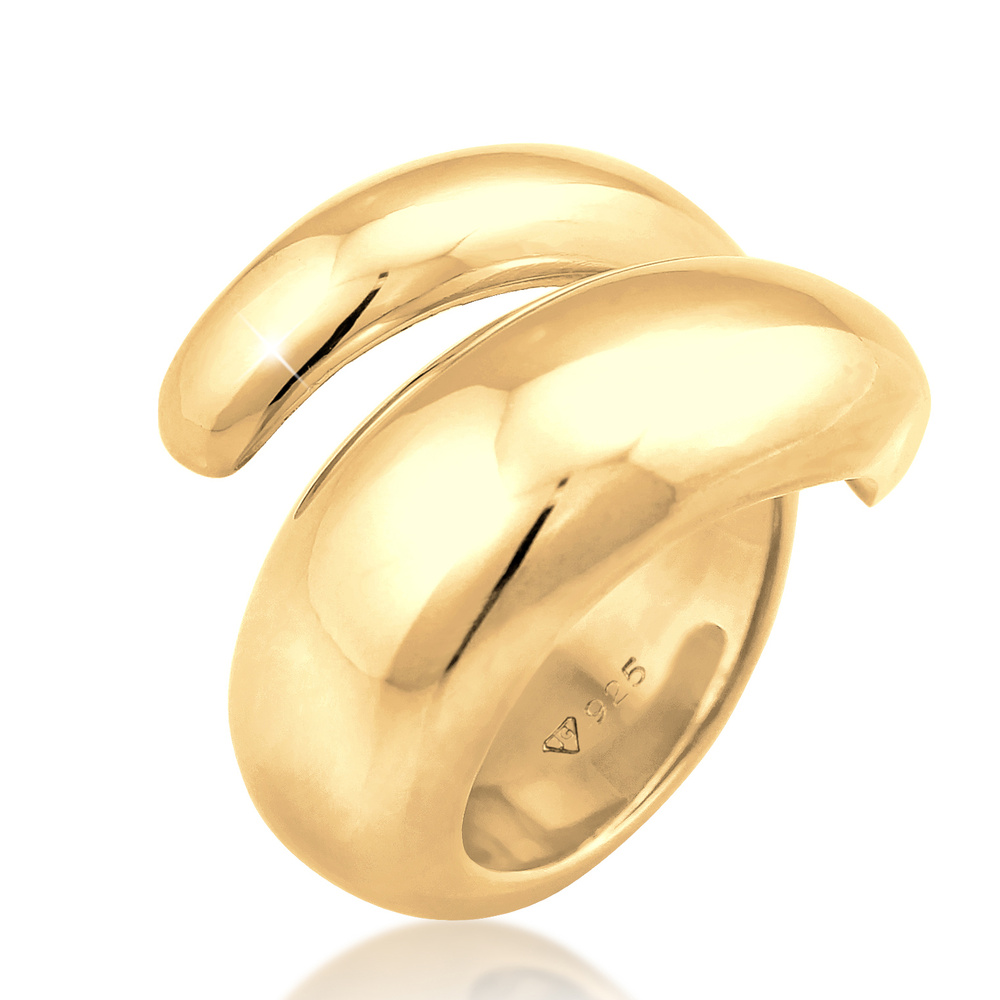 Nenalina Nenalina Bague Wickelring Glänzend Modern Statement 925 Silber Bague