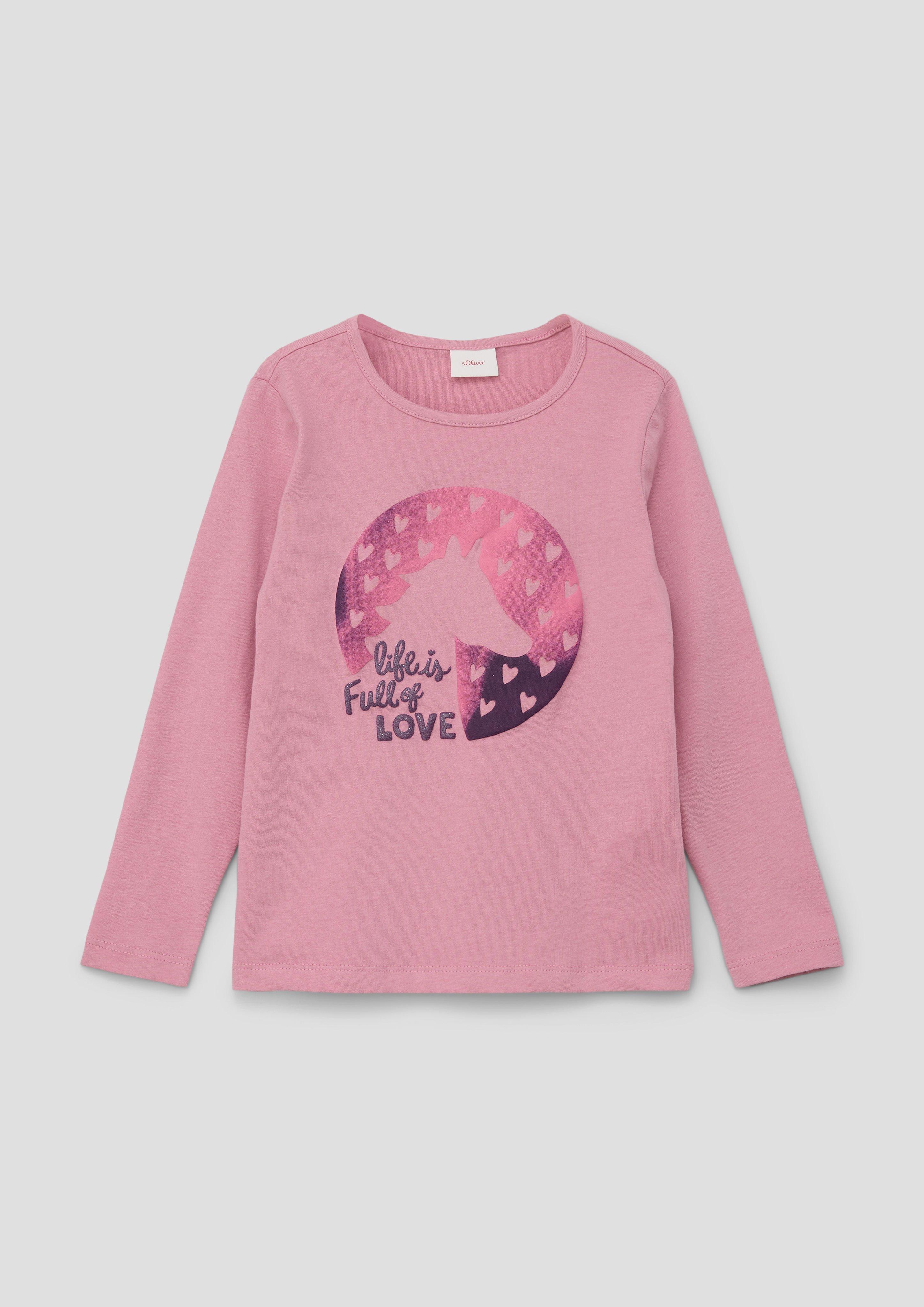 Longsleeve mit glitzerndem Frontprint  2133800-4350